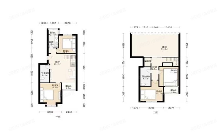 朝阳区 紫南家园103号楼5至6层5门501（紫南家园）复式