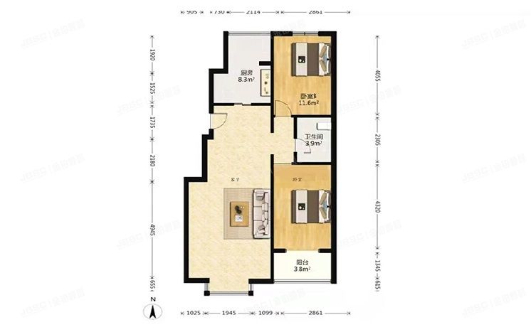 通州区 玉桥东里5号楼7层671（幸福艺居）