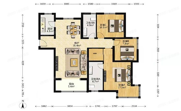 大兴区 枣园巷3号院4号楼7层1单元701（中建国际港）