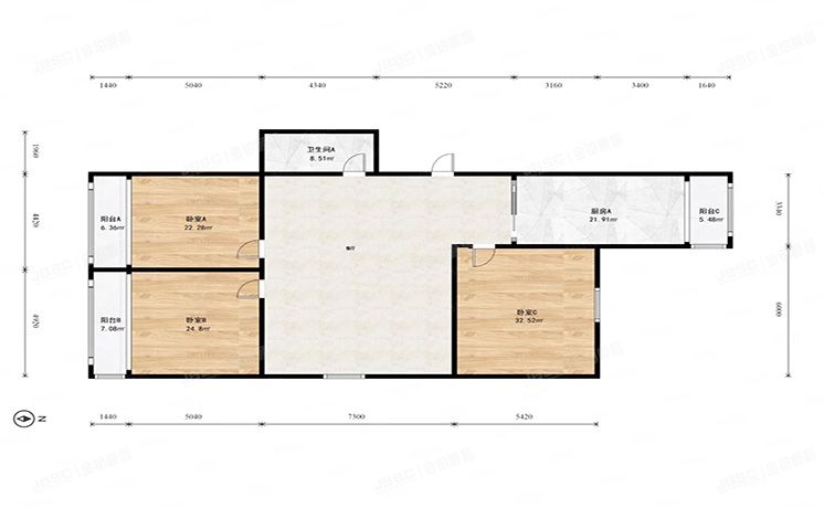 房山区 城关街道九洲兴达家园B区13号楼3层1-301（九洲兴达家园）