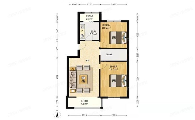 海淀区 景和园9号楼3层3单元301（百旺新城）