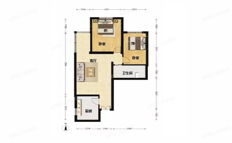 朝阳区 九龙山家园5号楼16层1门1610室（九龙花园）