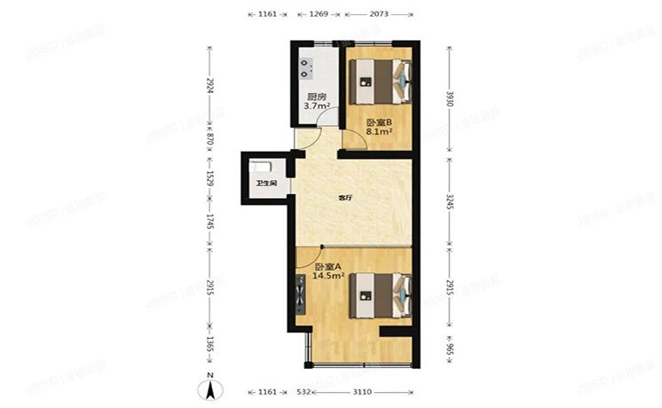 朝阳区 左家庄北里4号楼2层3门304号（左家庄北里）