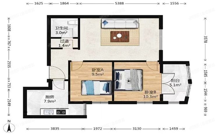 丰台区 莲花池西里11号1号楼13层1606（莲馨嘉园）