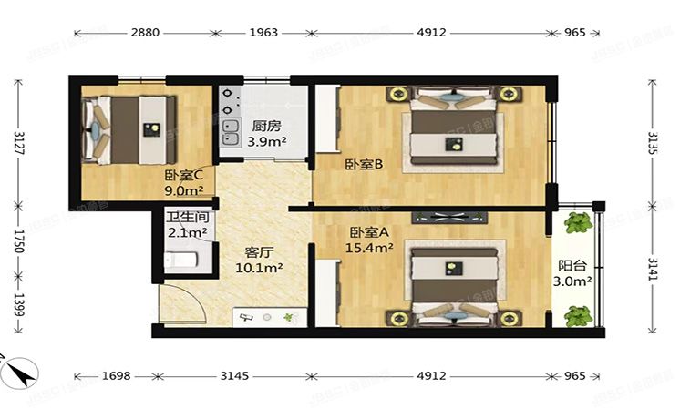 朝阳区 望京路3号院1号楼5层东5-2（望京路3号院）