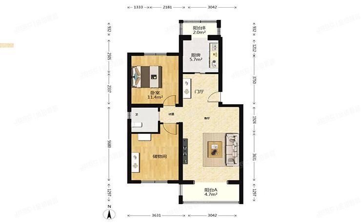 顺义区 港馨家园47号楼3层五单元302（港馨家园）