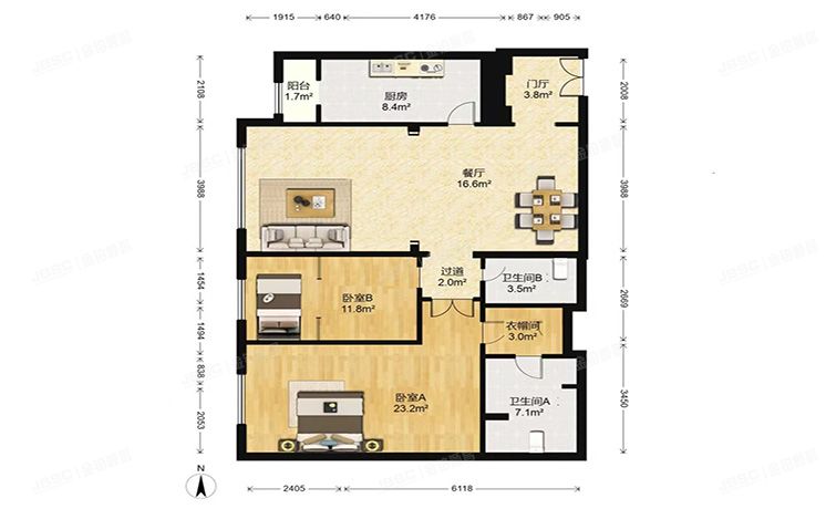 朝阳区 科荟路8号3号楼23层2305（荣尊堡）