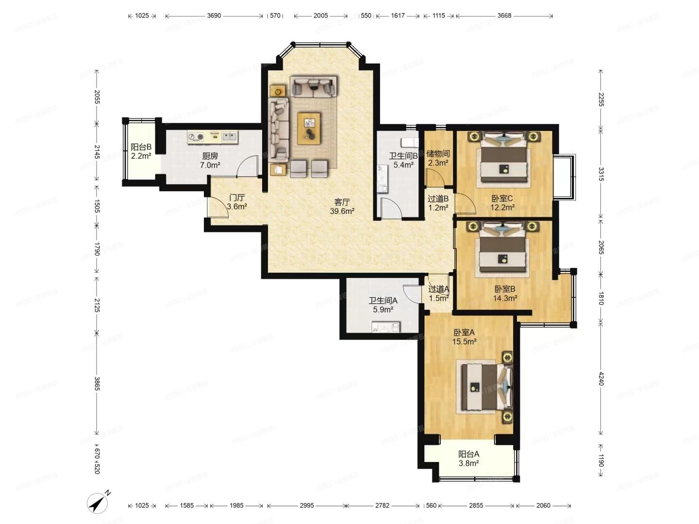 丰台区 怡海花园富润园2号楼8层810号