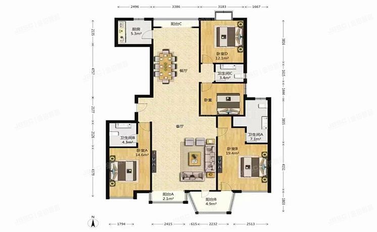 朝阳区 延静里中街甲18号2号楼2单元1601号（华业玫瑰东方）