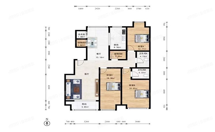 丰台区 光彩路70号院东区3号楼2层4单元201号（世华水岸）