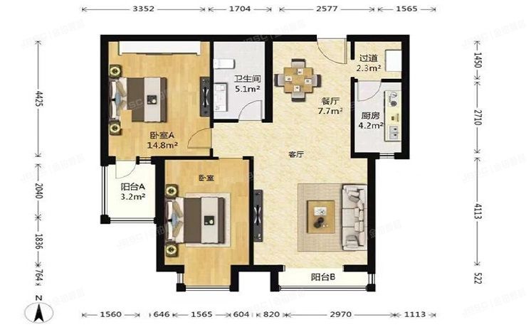 通州区 临河里A2号楼2单元1202（华业东方玫瑰）