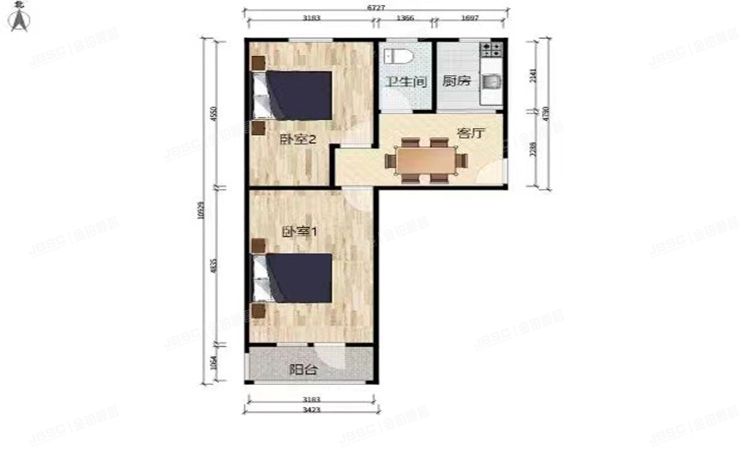 丰台区 张郭庄17号楼3层4门52号（二七车辆社区）央产房
