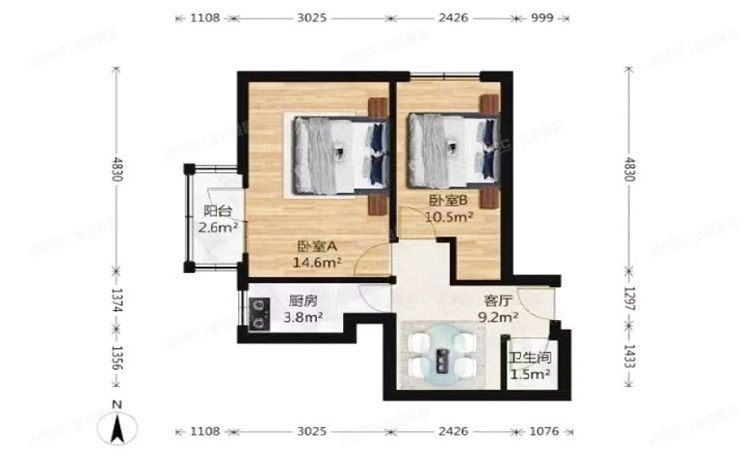 丰台区 马家堡路甲120号院4号楼6层605号（马家堡路甲120号院）
