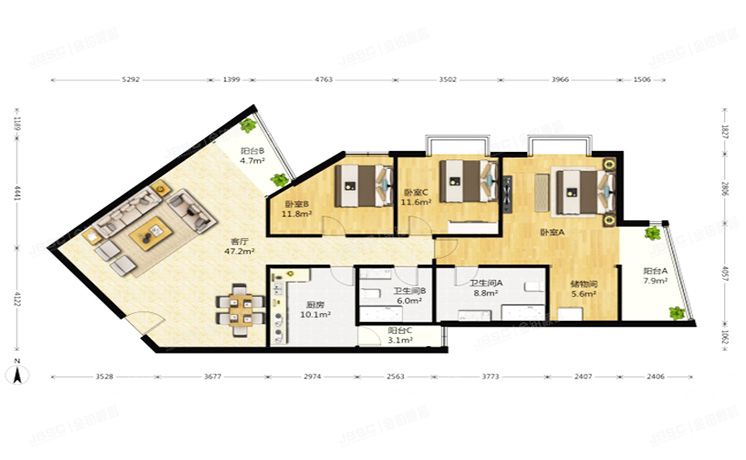 朝阳区 小庄6号3号楼22层26D（纽约豪园）
