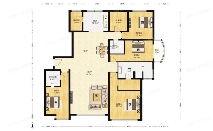朝阳区 太阳宫南街19号院3号楼10层1单元1101室（丰和园东区）