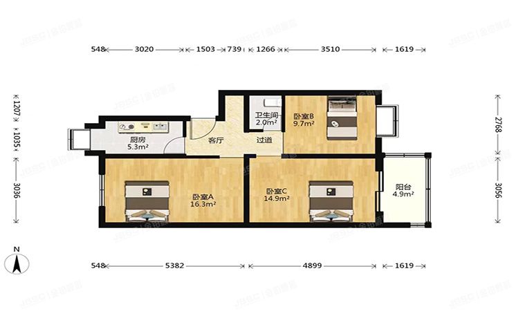 朝阳区 花家地26号楼5层1-502室（花家地小区）