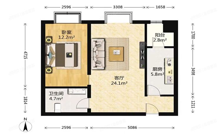 西城区 西砖胡同2号院8号楼6层⑤-6-705（枫桦豪景）