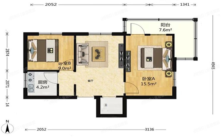 朝阳区 柳芳北里4号楼2层201室（柳芳北里）