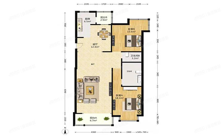 大兴区 滨河北里6号楼7单元101室（那尔水晶城）