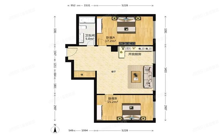 通州区 中山大街61号院1号楼7层805号（北京ONE）