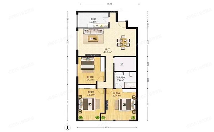 东城区 朝阳门内大街朝阳首府8号707室+车位（朝阳首府）