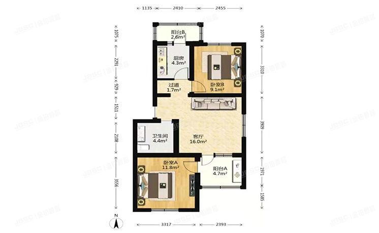通州区 乔庄北街305号3号楼6层161号（乔庄北街）