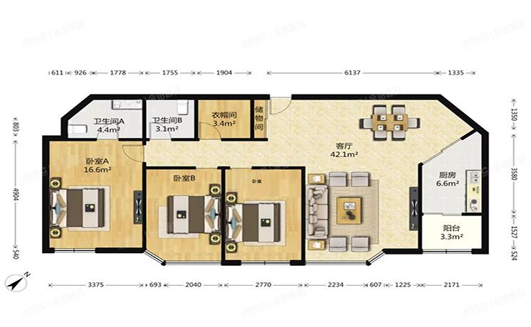 朝阳区 西大望路19号院4号楼6层6单元602（金港国际）