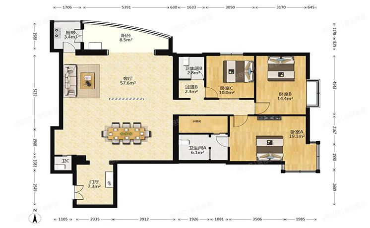 朝阳区 首图东路5号1号楼11层12E（御景园）