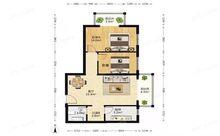 通州区 永顺东里2号院3号楼5层502（万福家园）