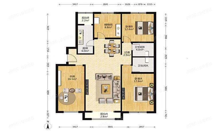 大兴区 枣园东巷1号院8号楼18层1单元1801号（红木林）
