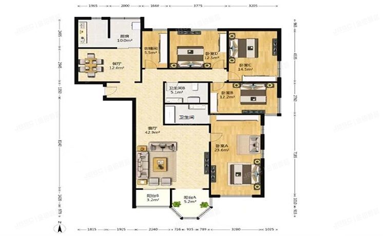 海淀区 远大园三区6号楼3单元1E