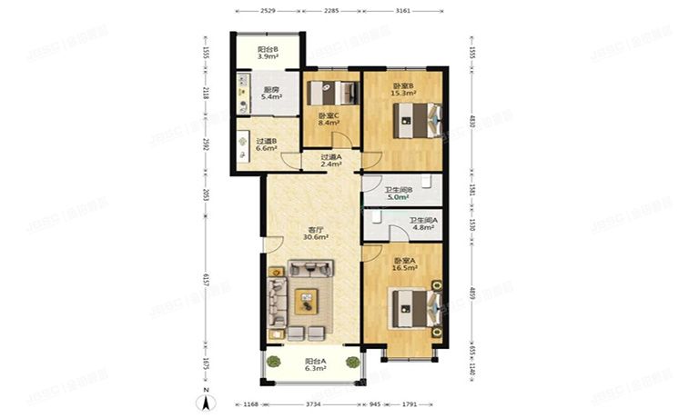 昌平区 天通中苑23号楼4层7单元401号（天通中苑）