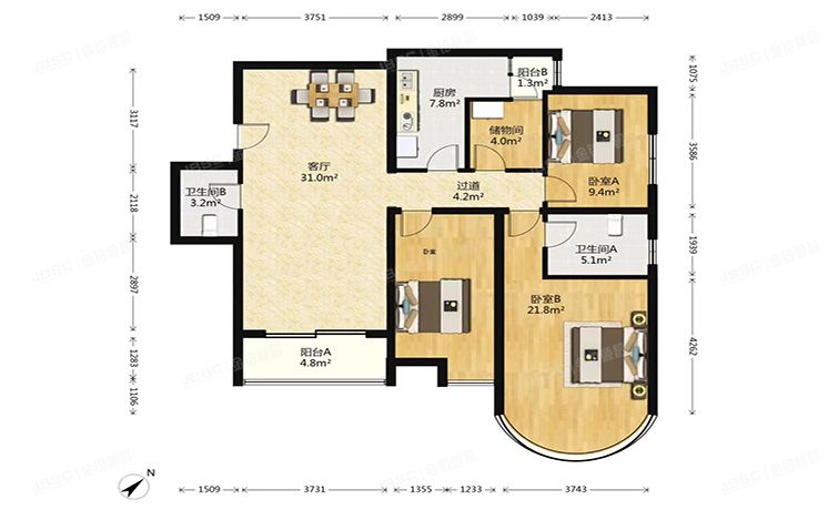 朝阳区 建国路18号院20号楼29层2908（珠江绿洲家园）