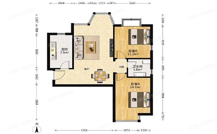 通州区 潞苑东路40号院11号楼3层1单元304（珠江拉维小镇）