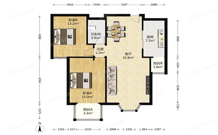 朝阳区 西坝河北里25号楼D-1703号（和泰园）