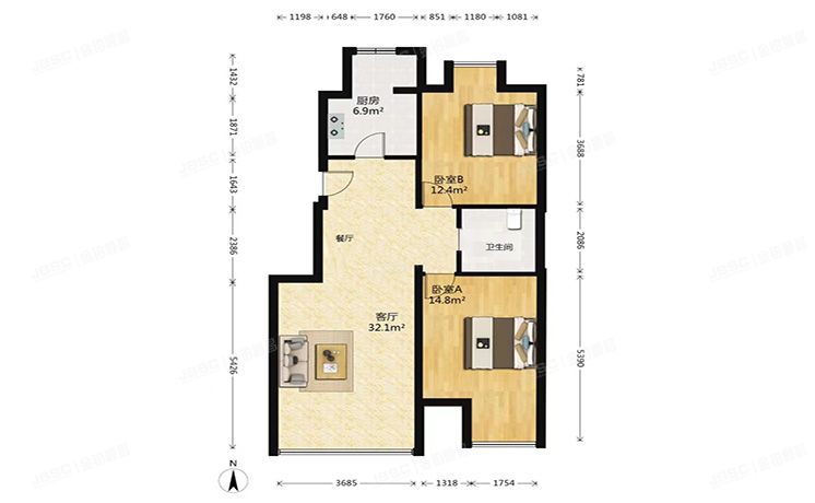 朝阳区 双桥南街9号院5号楼1层1单元101号（华美橡树岭）
