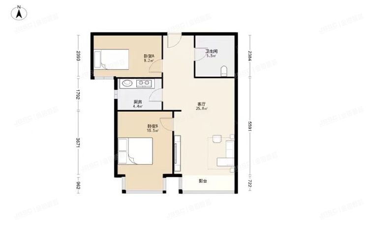 朝阳区 阜荣街15号院2号楼18层2单元1802（嘉美风尚中心）