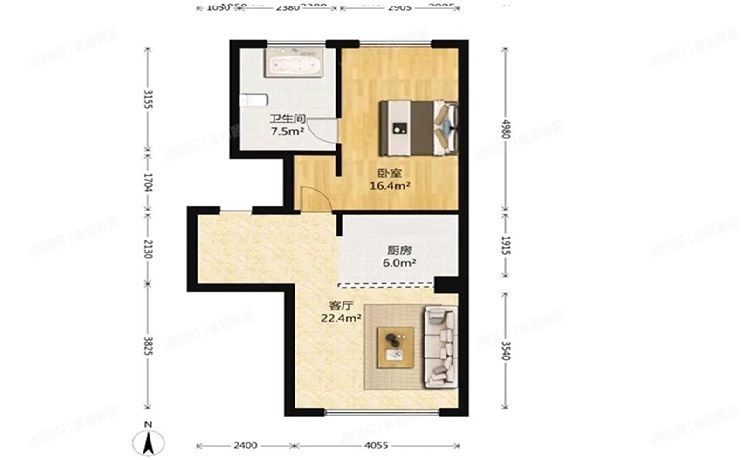 朝阳区 甜水西园18号楼10层2单元1101（公园五号）