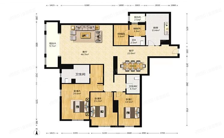 朝阳区 世茂宫园2楼17层2003