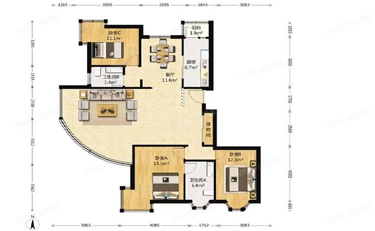 丰台区 城南嘉园益星园6号楼1层3-102号（城南嘉园）