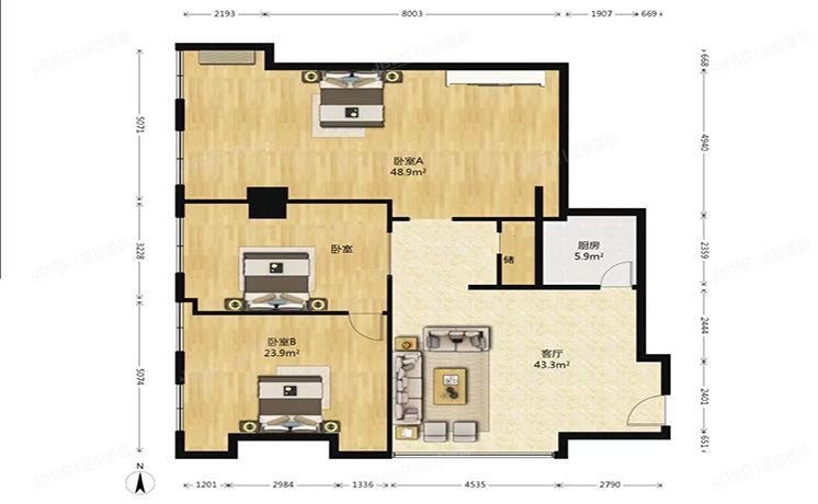 东城区 金城建国5号6层627室 公寓