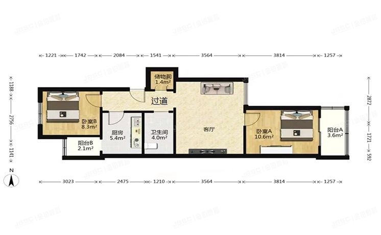 朝阳区 兴隆家园41号楼3层3门302（兴隆家园）