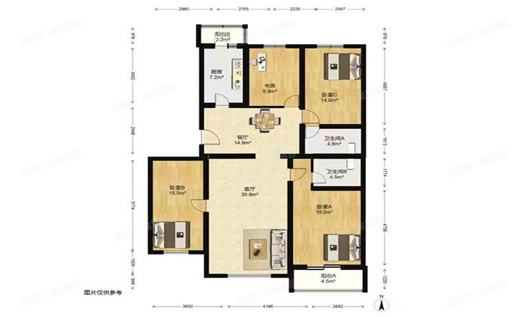 昌平区 回龙观镇龙禧苑二区15号楼1层3单元101号（龙禧苑二区）经适房