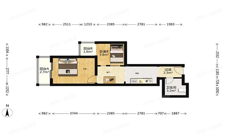 东城区 广渠门北里55号4层C512（金桥国际公寓）