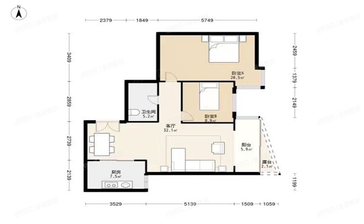 昌平区 回龙观镇南店村新康园8号楼2608