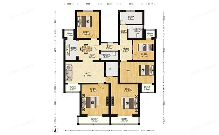 西城区 南露园6号楼2层8门201、002（南露园）