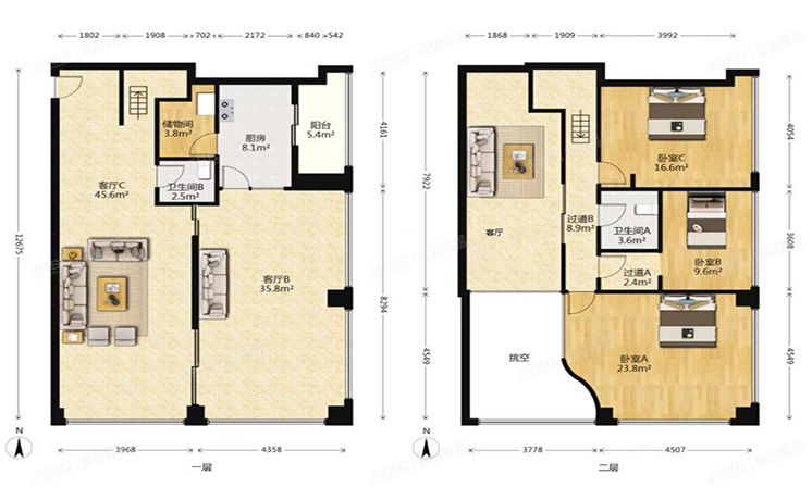 朝阳区 SOHO现代城7号楼34至35层3703