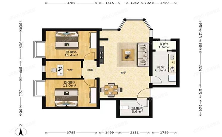 通州区 景盛北一街16号216号楼14层1单元1402（珠江逸景家园）