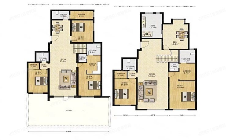 丰台区 中景未山赋1号楼1层2单元101号及-101号