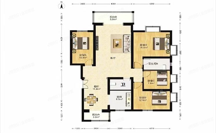 房山区 汇丰街4号院16号4层4单元402（世界名园）